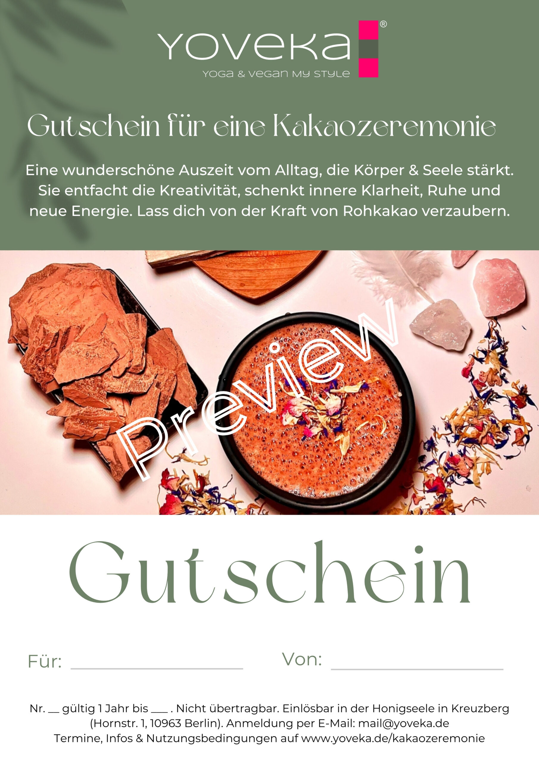 Online-Gutschein Kakaozeremonie Berlin