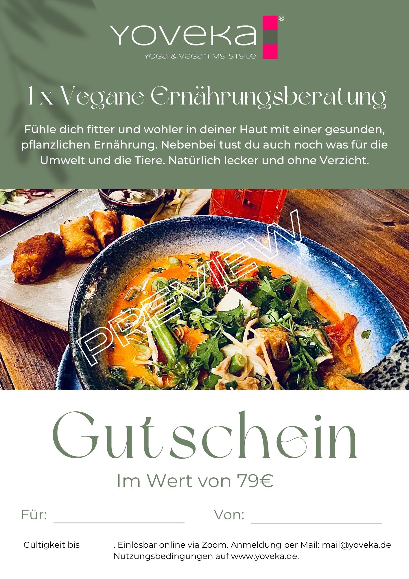 Online-Geschenk-Gutschein Berlin Vegan Coaching